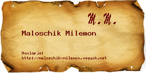 Maloschik Milemon névjegykártya